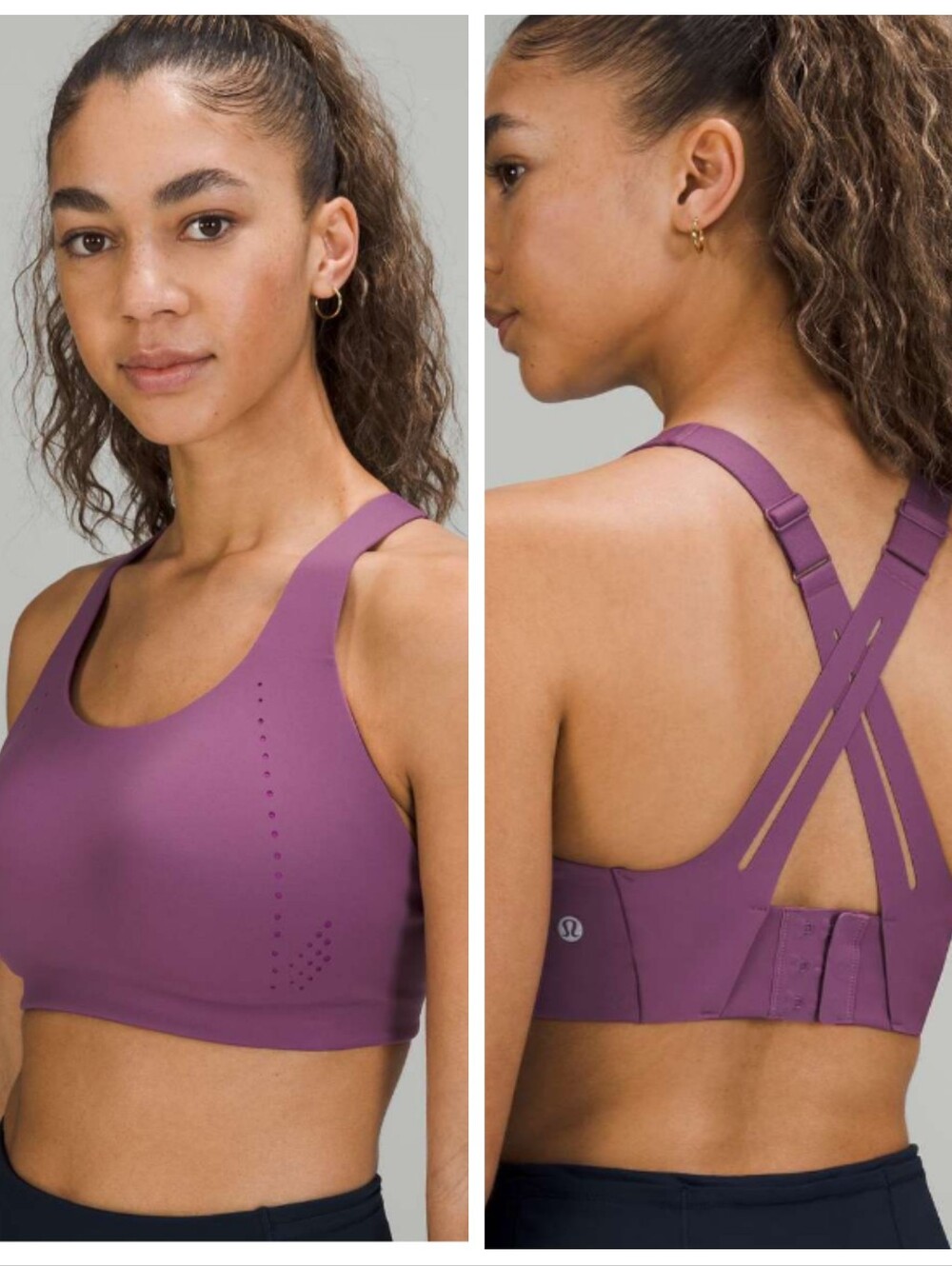 Lululemon AirSupport High Support Sports Bra - Vintage Plum Vivid Plum 36DD - Picture 2 of 13